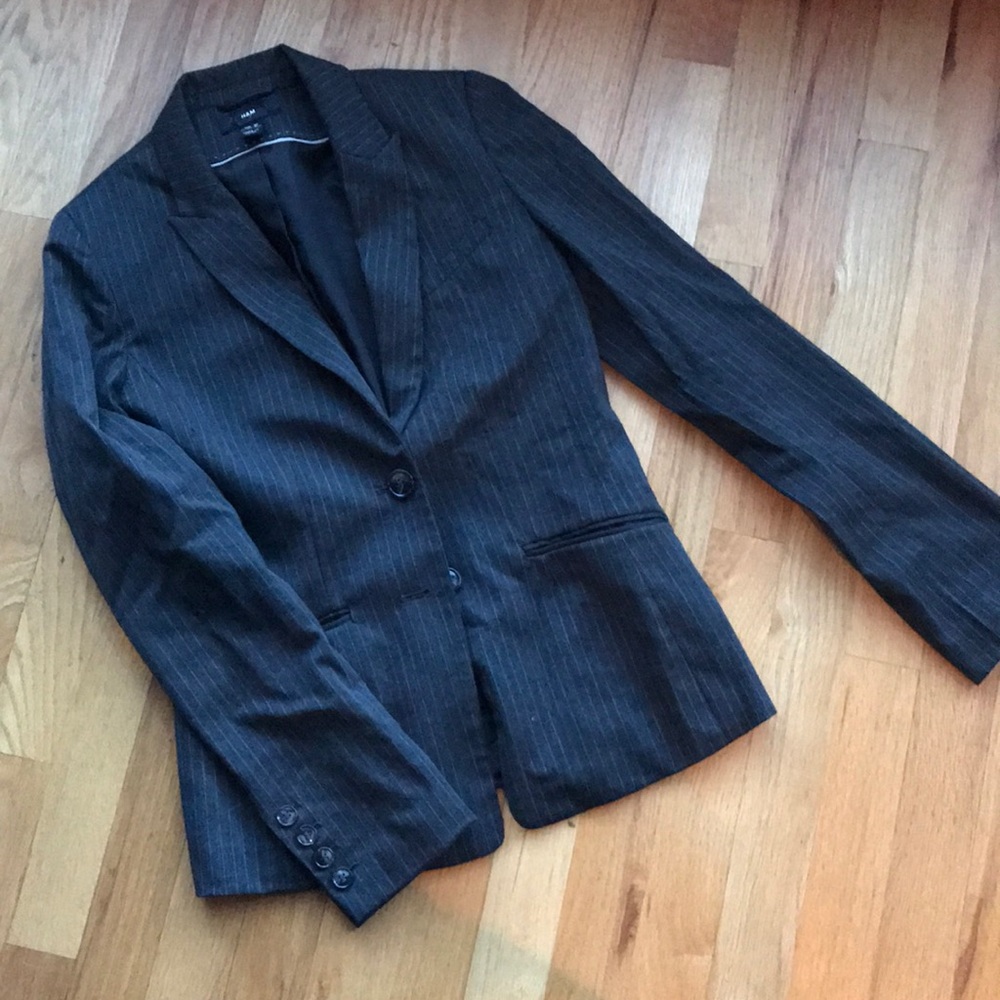 H&M pinstripe suit jacket